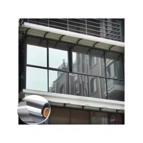 Folie geamuri premium Silver cromata 5% reflectorizanta argintie 2PLY 2.0MIL 30m x 1.52m — imaginea 2