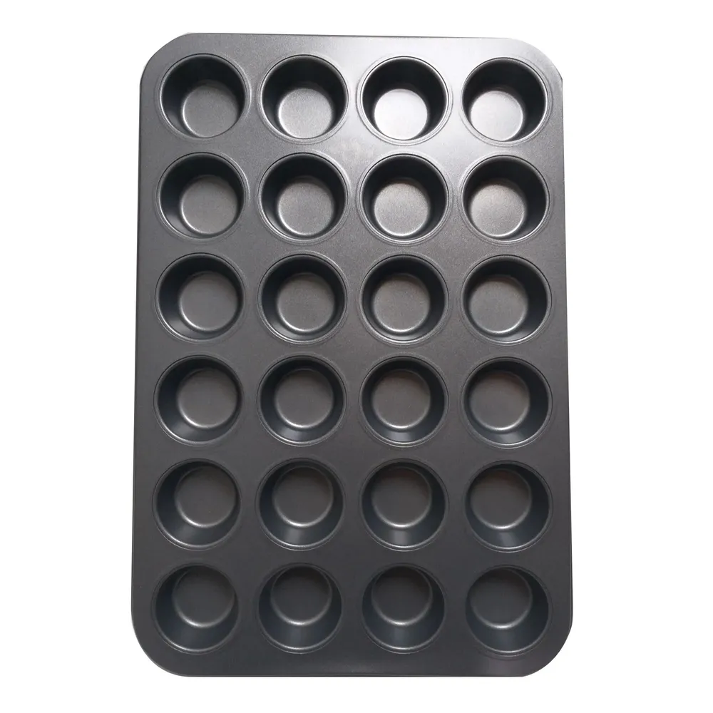 Forma de copt Kasemi 1103559, otel cu acoperire teflon, dreptunghiulara, negru, 26 x 38.5 cm, 24 compartimente
