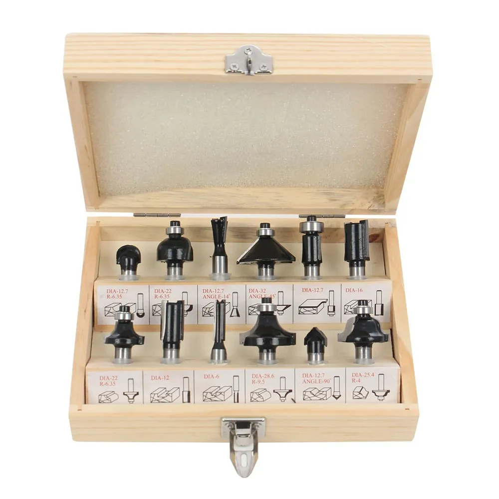 Freza din carbura de tungsten, pentru profile lemn, Hikoki 500507, set 12 bucati