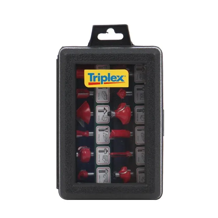 Freza din carburi metalice, pentru profile lemn, Tivoly XT60647064012, set 12 bucati