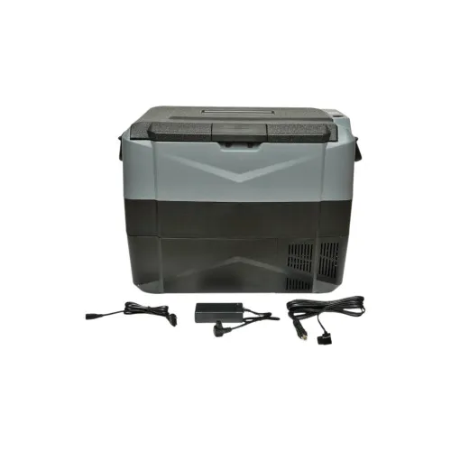 Frigider auto portabil cu compresor 45L 12V 24V 220V 60W zona dubla de racire afisaj LCD