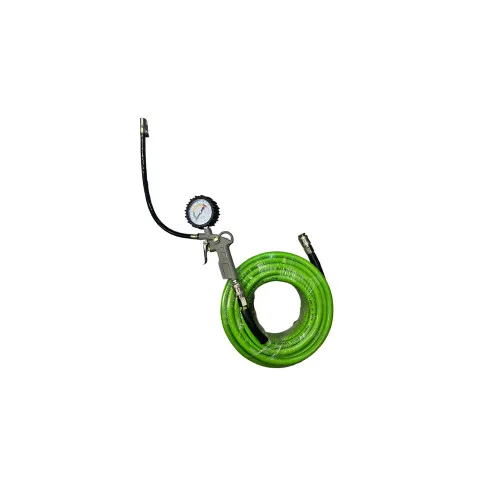 Furtun vulcanizare 15m cu pistol si manometru Verde