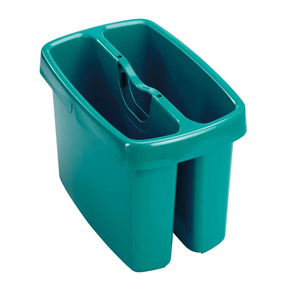 Galeata din plastic cu doua compartimente Leifheit Combi box, albastru, 2.5 L