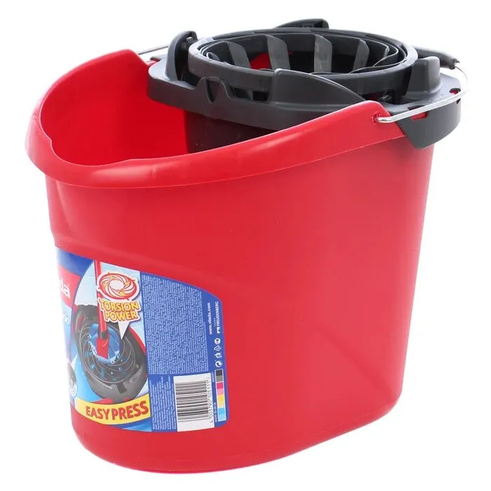 Galeata din plastic cu storcator flexibil Vileda, rosu, 10 L