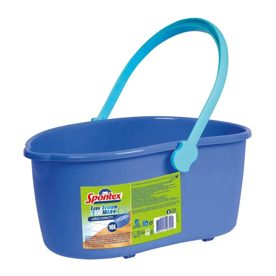 Galeata din plastic, Quick Max Profi Spontex, ovala, albastru, 10 L