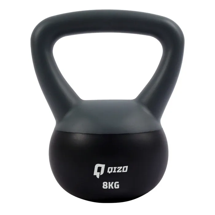 Gantera Qizo HKDB131, PVC, negru + gri, 8 kg