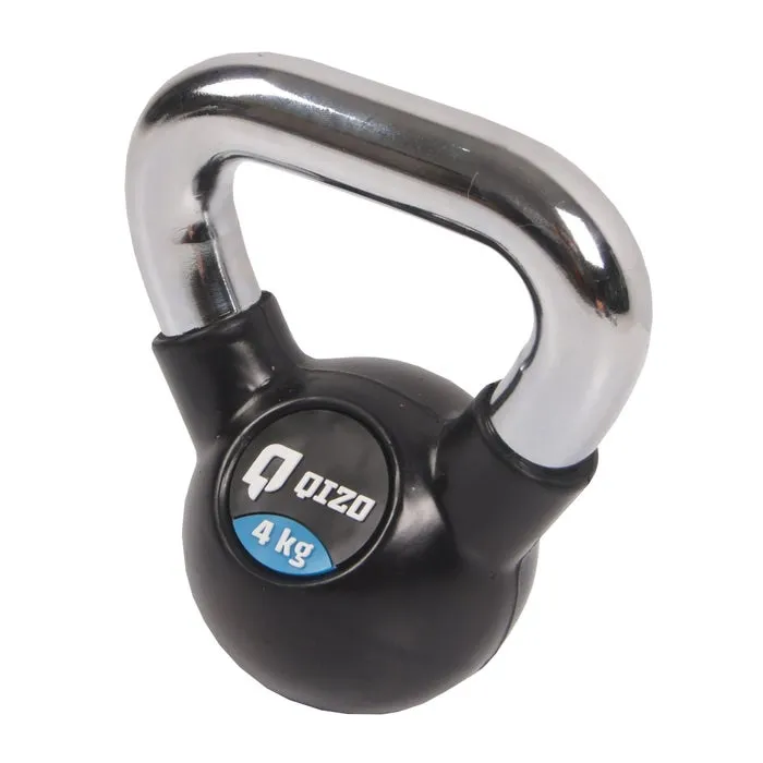 Gantera Qizo kettlebell, cauciuc, 4 kg