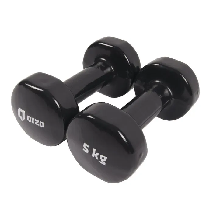 Gantere Qizo, fonta cu invelis vinyl, set 2 buc x 5 kg