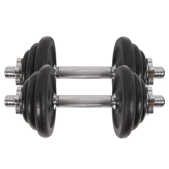 Gantere reglabile Qizo, set 2 buc x 10 kg