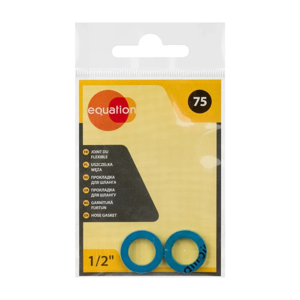 Garnituri etansare Equation, pentru furtun de gaz, evacuare, clingherit, 1/2" (set 2 buc)