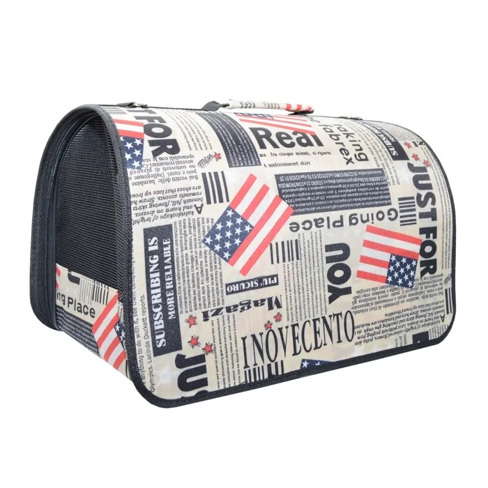Geanta transport caini talie mica / pisici News, 4 Dog, material textil, 46 x 22 x 25 cm