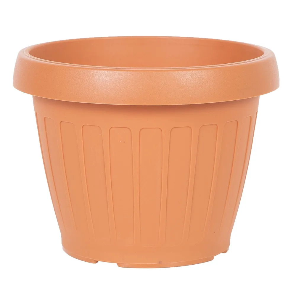 Ghiveci flori Dalia, plastic, Ø 20 cm, maro teracota