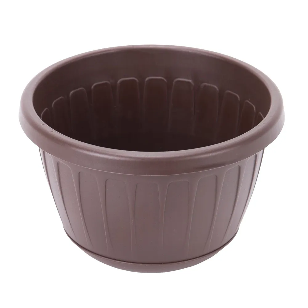 Ghiveci flori Stella, suspendat, plastic, Ø 22.5 cm, maro