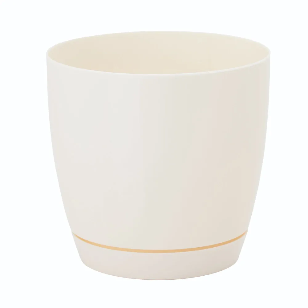 Ghiveci flori Toscana, plastic, Ø 11 cm, bej