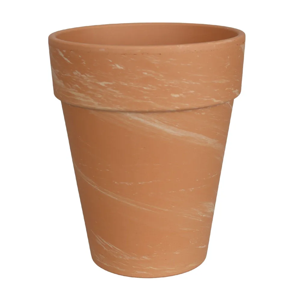 Ghiveci flori XL HM, ceramica, Ø 14 cm, maro teracota