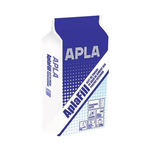 Glet finisaj pe baza de ciment AplaFill pentru exterior, alb 5 kg
