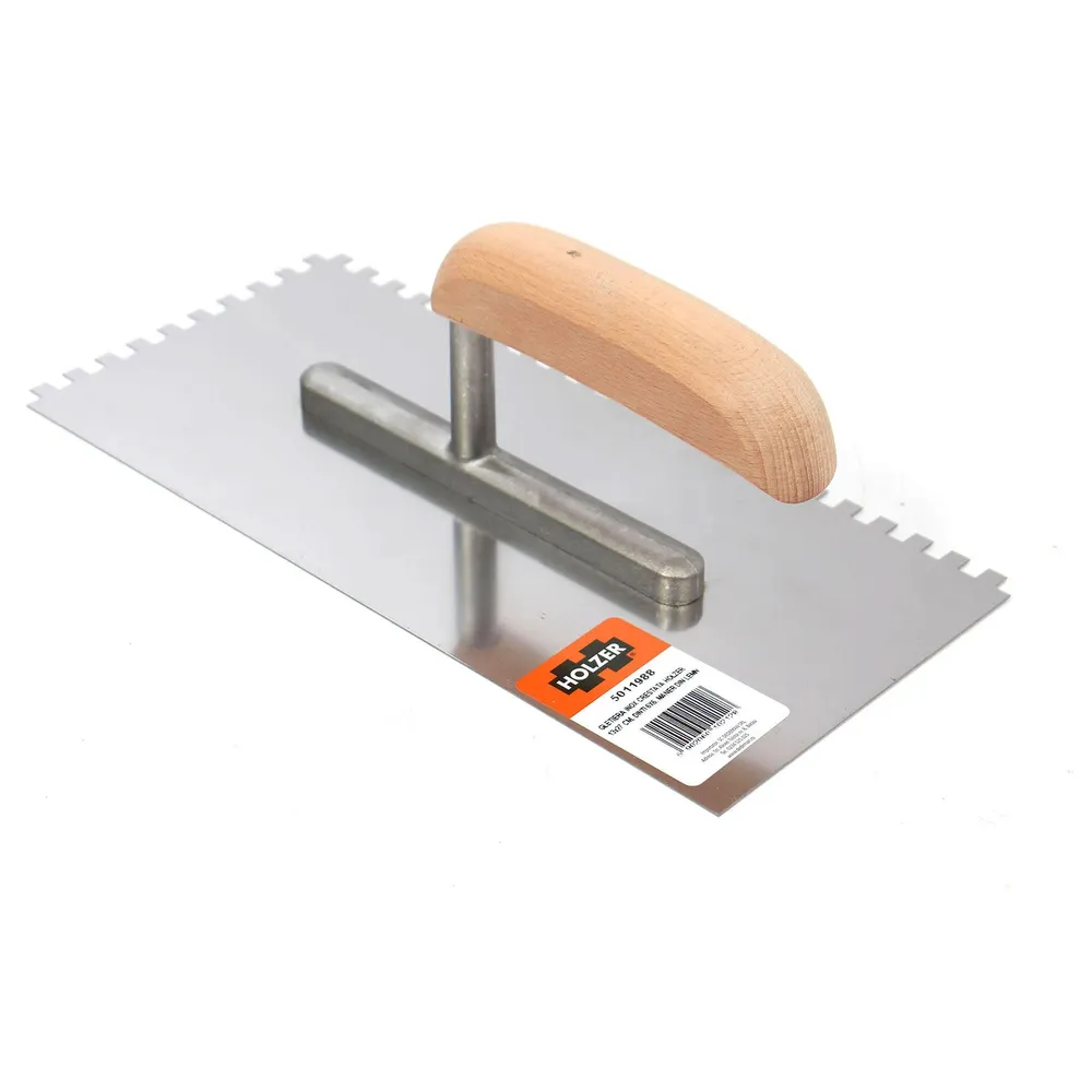 Gletiera inox Holzer 332, cu dinti de 6 mm, 27 x 13 cm