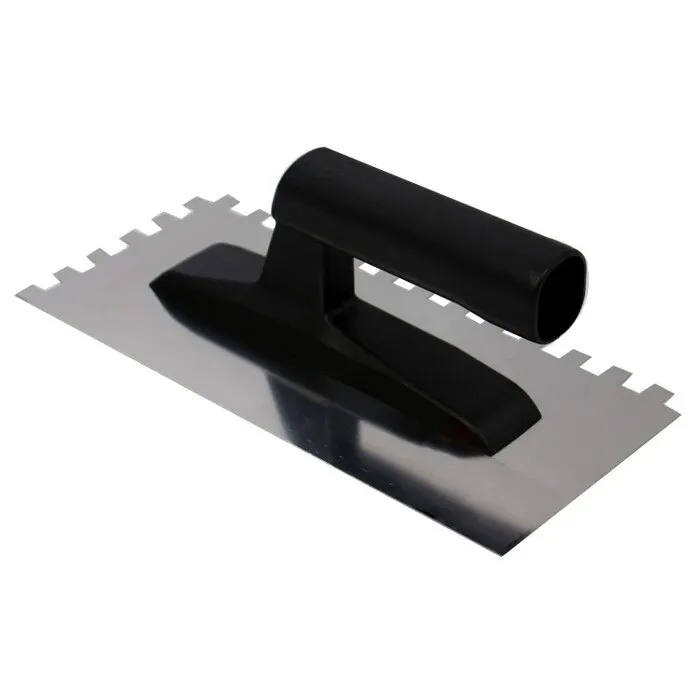 Gletiera inox Holzer 374, cu dinti de 10 mm, 27 x 13 cm