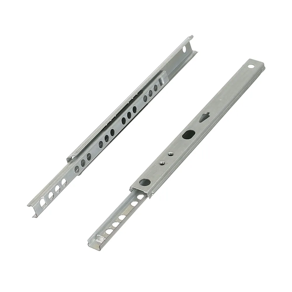 Glisiere sertar, glisare partiala, cu bile, 278/17 mm, nichelate (set 2 buc)