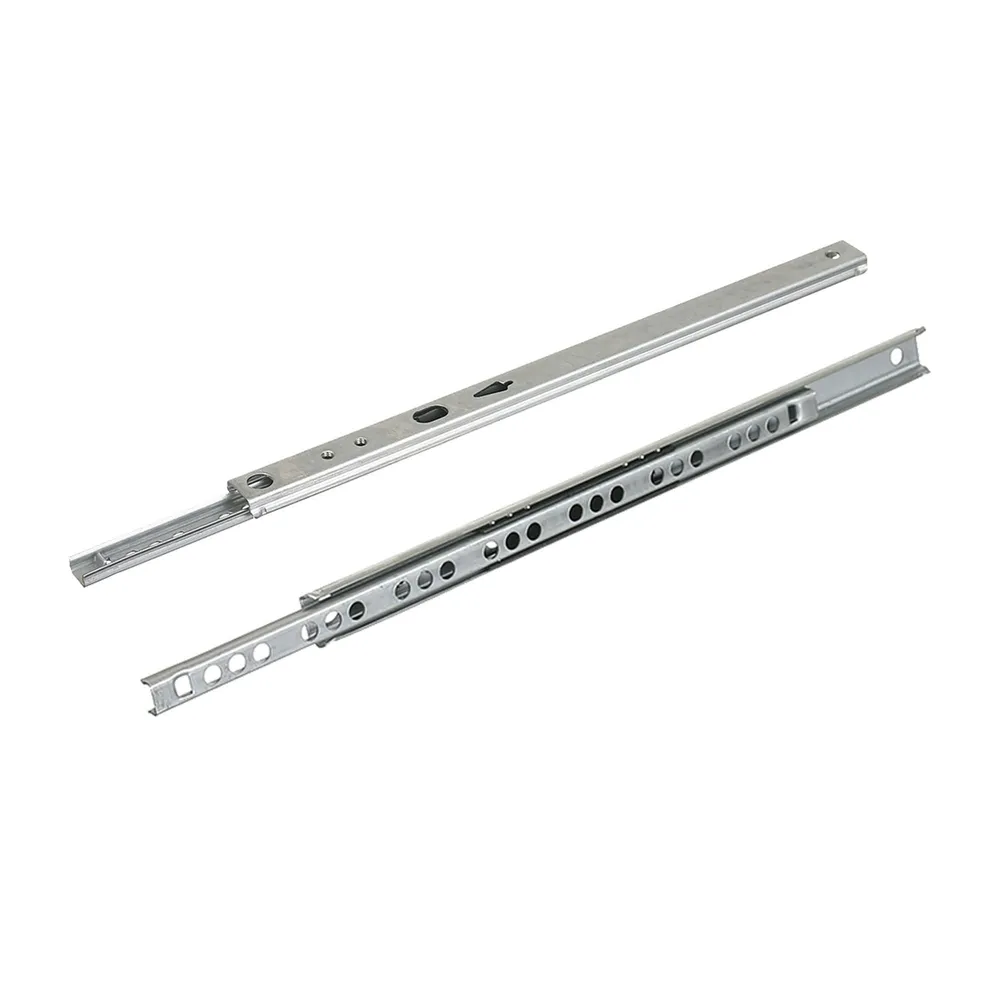 Glisiere sertar, glisare partiala, cu bile, 406/17 mm, nichelate (set 2 buc)
