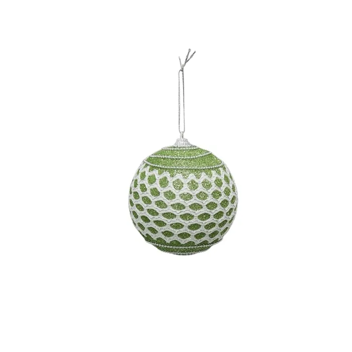 Glob Craciun, verde deschis, D8 cm, set 3 bucati, SYPMB-1120234