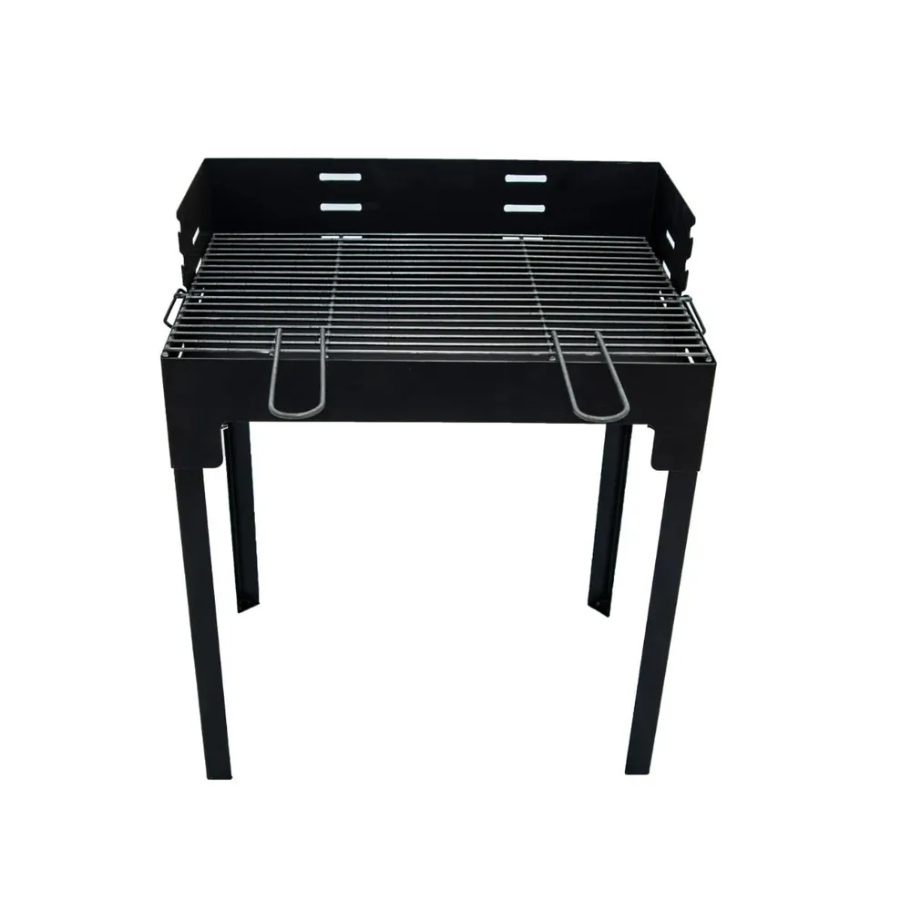 Gratar gradina cu carbuni, fix, din metal, 55 x 37 x 72 cm, demontabil