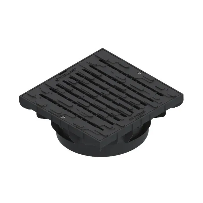 Gratar pentru baza camin Vodaland, polipropilena, negru, A15, cu tub telescopic D 315 mm, 400 x 400 mm