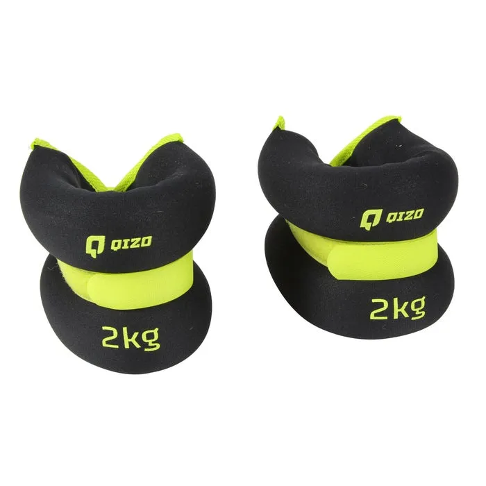 Greutati pentru incheieturi si glezne Qizo, neopren, 2 kg, set 2 buc