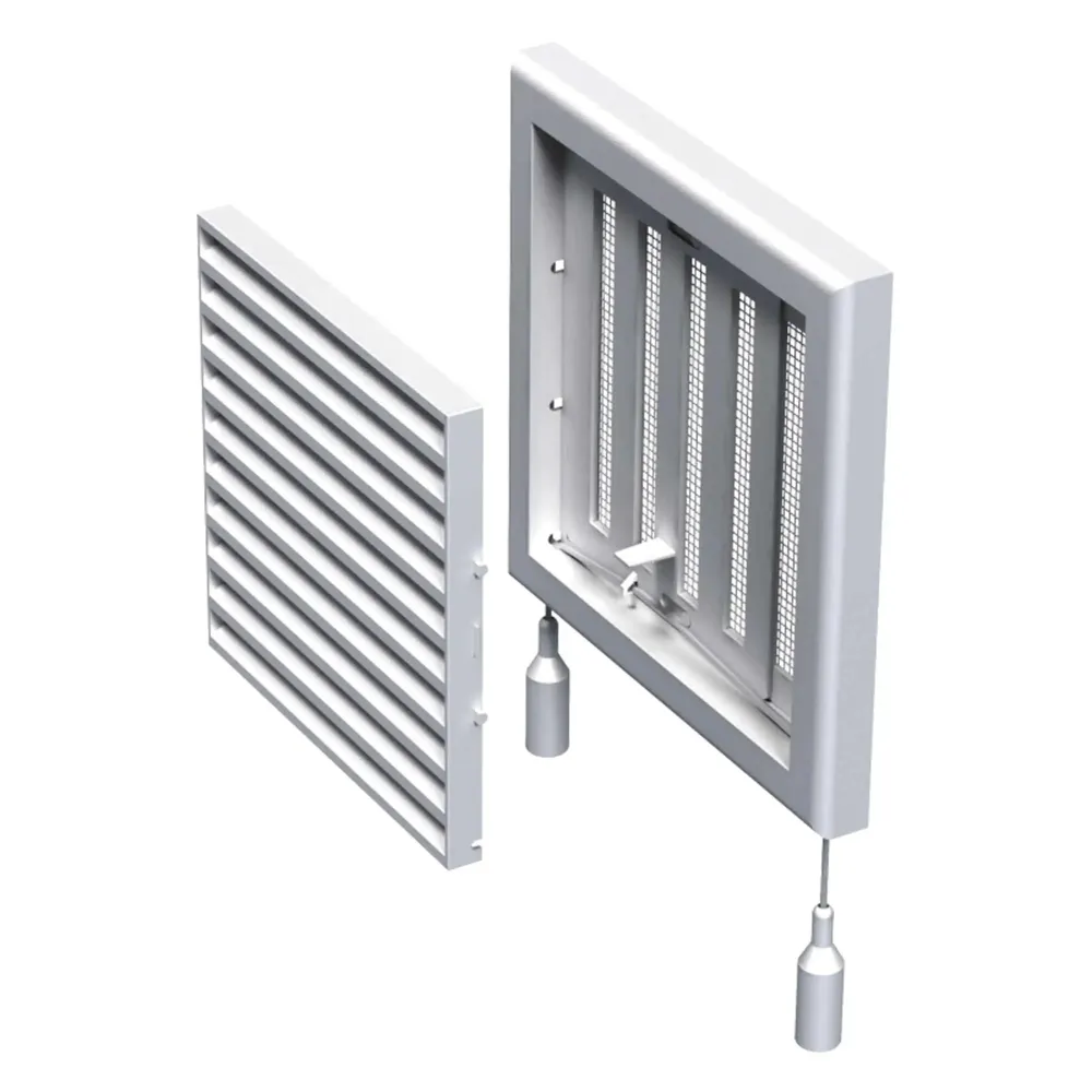 Grila cu reglaj manual, pentru ventilatie, Vents MV 120RS, 187 x 187 mm