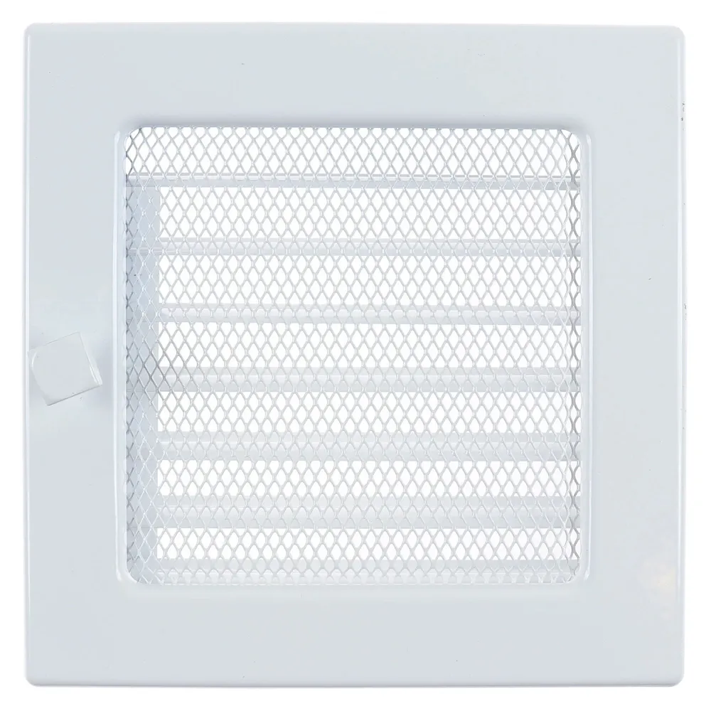 Grila semineu Haco LKM, cu sistem de inchidere, metalica, alb, 170 x 170 mm