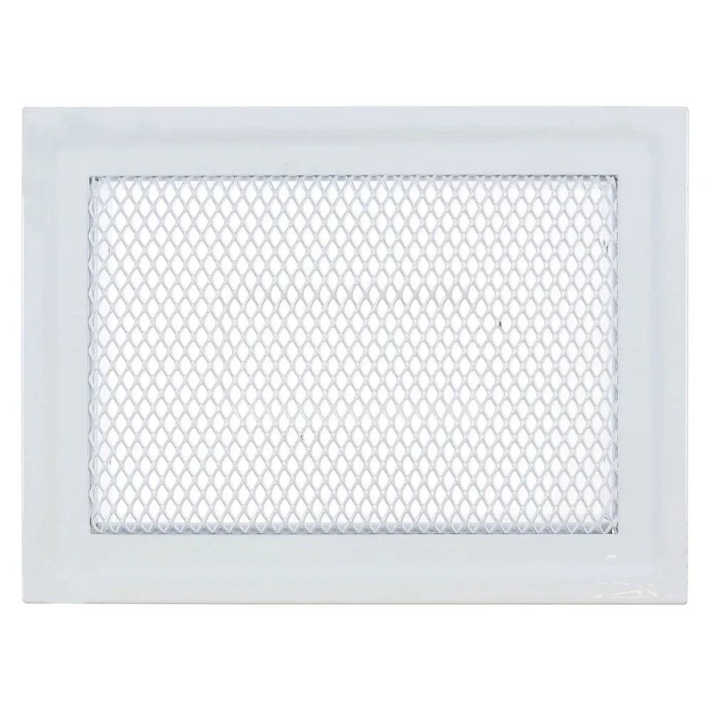 Grila semineu MK8B, metalica, alba, 160 x 110 mm