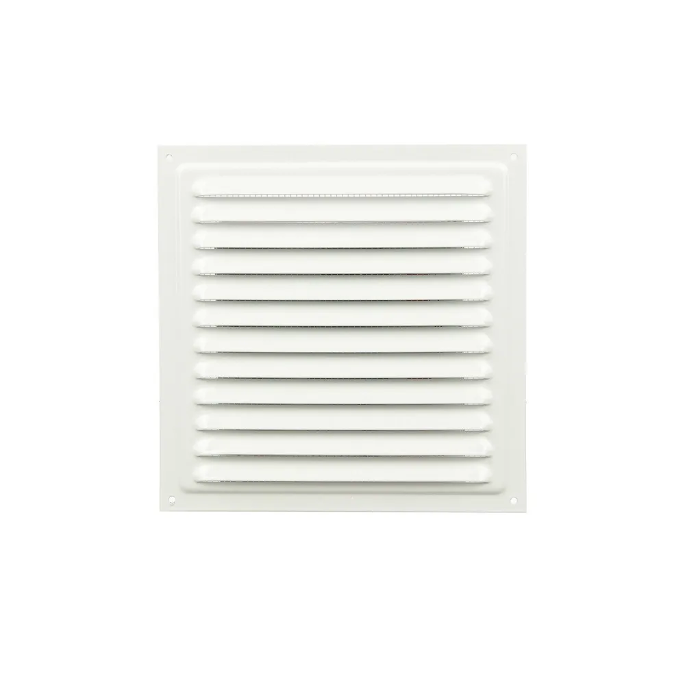 Grila ventilatie, metal, 20 x 20 cm, alba
