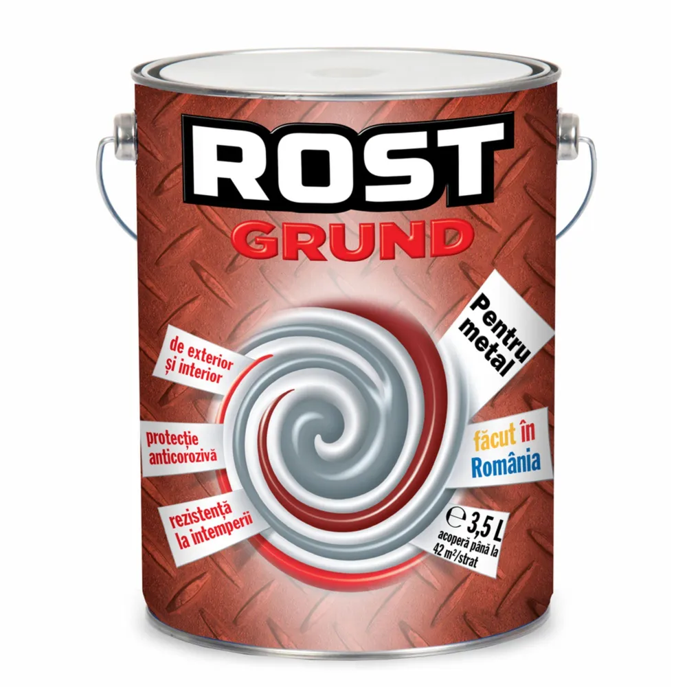 Grund metal Rost, gri, 3.5 L