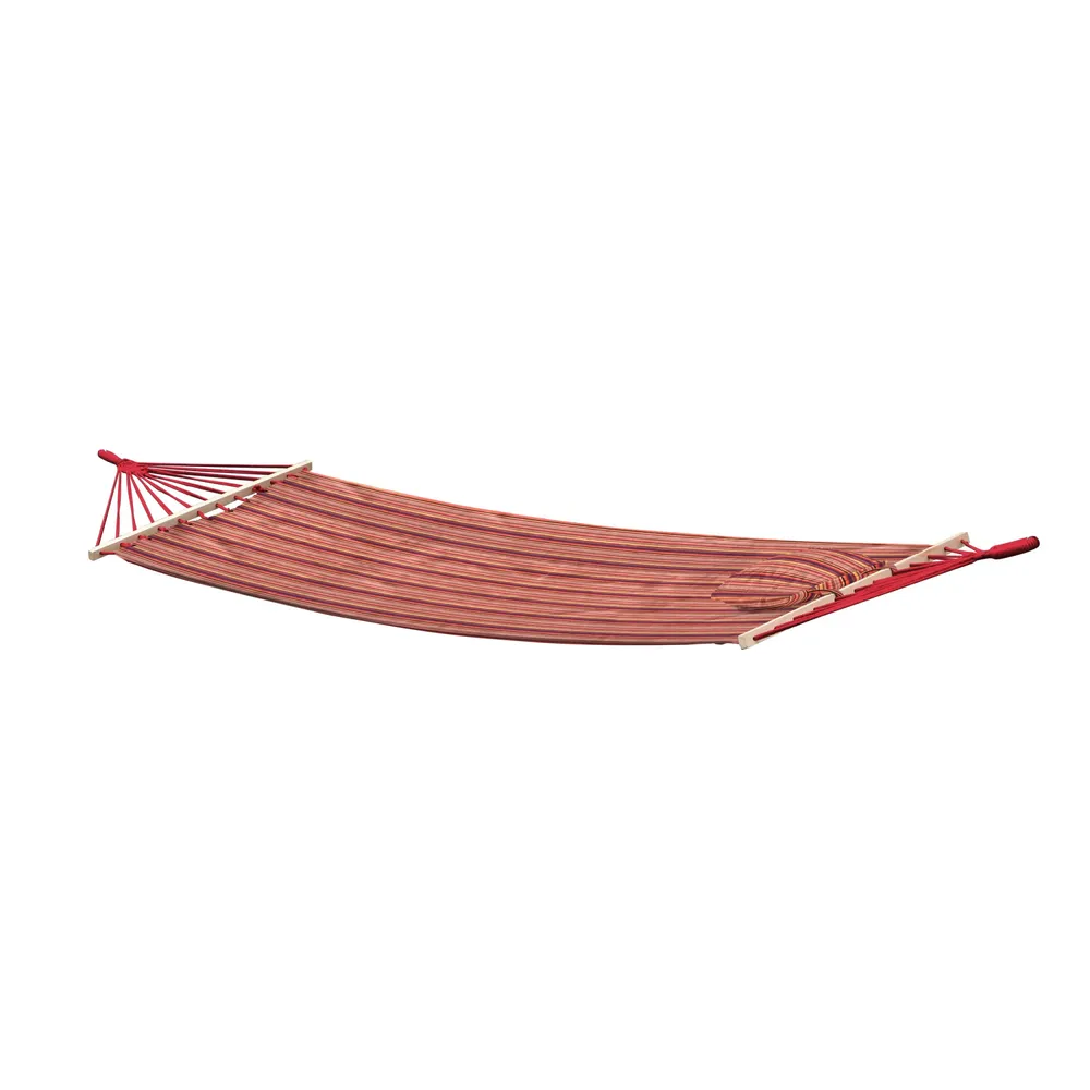 Hamac cu bare de lemn si perna, 68491B-P GP, 100/80 x 200 cm