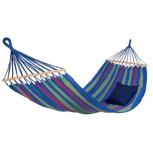 Hamac cu bare din lemn, Aruba Juniper EL-1071000, 120 x 210 cm, multicolor, prevazut cu bare din lemn
