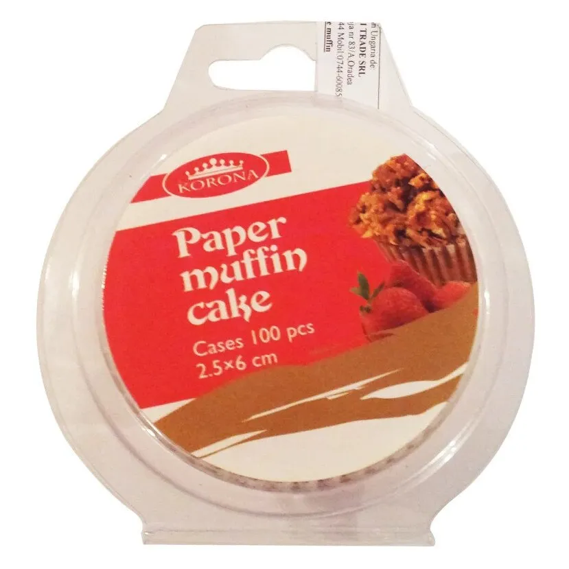 Hartie muffin, 46400001, 2.5 x 6 cm, 100 buc
