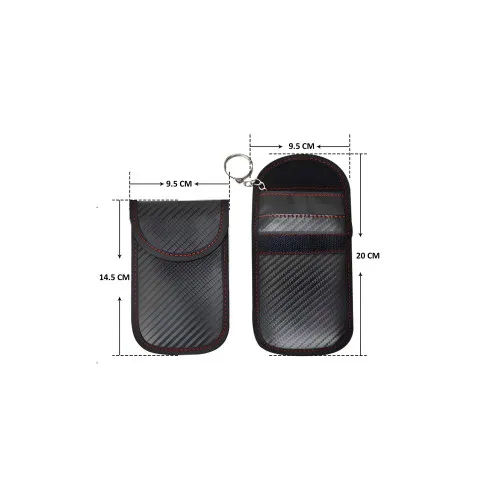 Husa cheie auto cu blocare frecventa radio, RFID Blocker, 14.5 x 9.5 cm, negru / 0000519603075 — imaginea 2