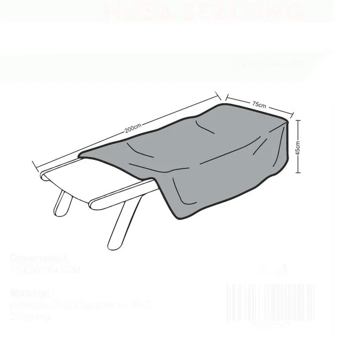 Husa pentru sezlong Versay, 75 x 200 x 45 cm — imaginea 2