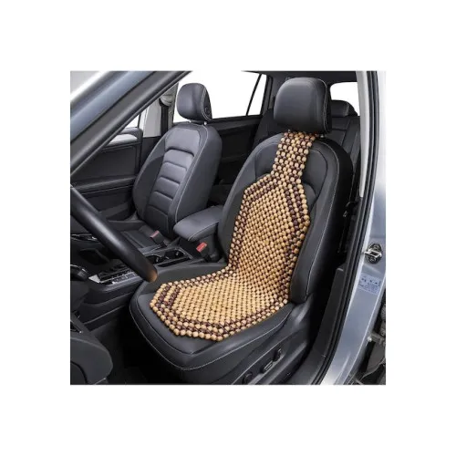 Husa scaun auto cu bile din lemn 127x38cm — imaginea 3
