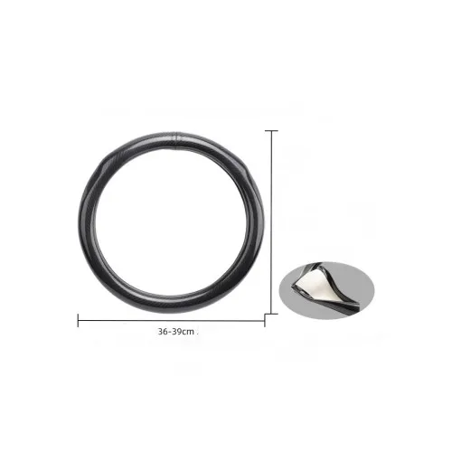Husa volan auto aspect carbon negru marime M 38-39 cm — imaginea 2