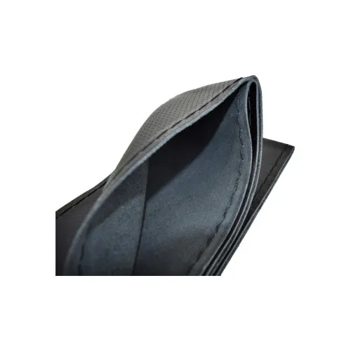 Husa volan auto din piele cu gaurele neagra cu ac si ata marime M 38 cm — imaginea 3
