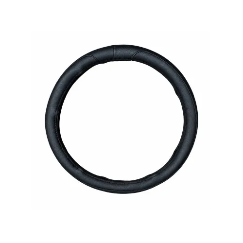 Husa volan auto imitatie piele cu gaurele negru marime M 37-39 cm