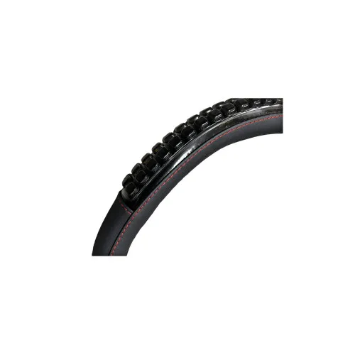 Husa volan auto imitatie piele cu insertie masaj negru marime M 37-38 cm — imaginea 3