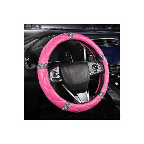 Husa volan auto imitatie piele marime M 37-38 cm diverse culori — imaginea 3