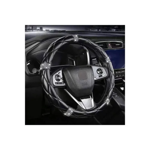 Husa volan auto imitatie piele marime M 37-38 cm diverse culori — imaginea 2