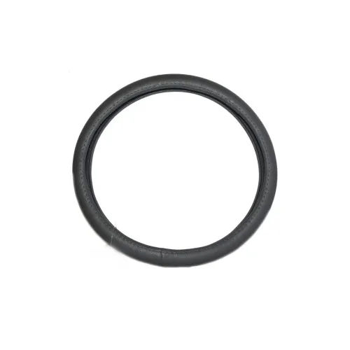 Husa volan auto imitatie piele marime M 37-38 cm negru