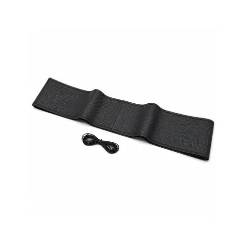 Husa volan auto imitatie piele neagra cu ac si ata marime 2XL 11.5 latime