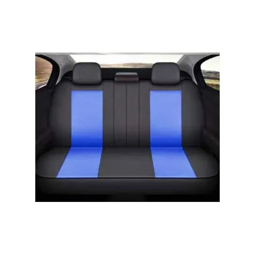 Huse Auto Universale 11 Piese fractionate Negru cu Albastru Compatibile Scaune Fata si Spate — imaginea 3