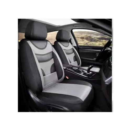 Huse Auto Universale 11 Piese fractionate Negru cu Gri Compatibile Scaune Fata si Spate — imaginea 3