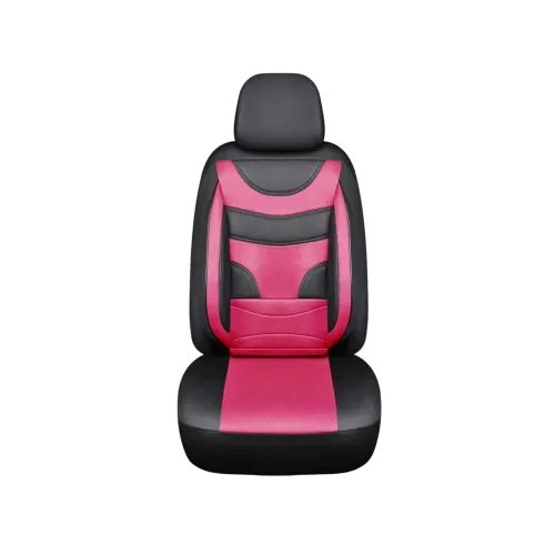 Huse Auto Universale 11 Piese fractionate Negru cu Rosu Compatibile Scaune Fata si Spate